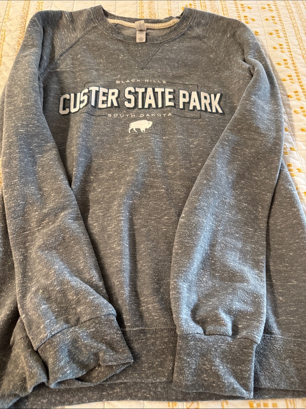 Jerzees Gray Custer State Park Crewneck Sweatshirt